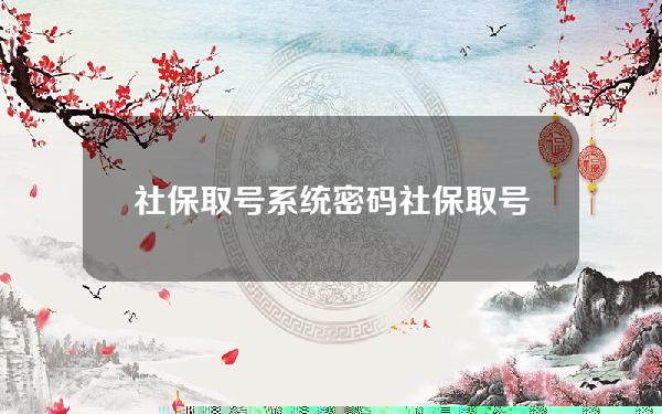 社保取号系统密码(社保取号系统密码怎么修改)