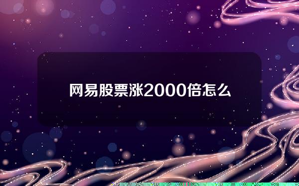 网易股票涨2000倍怎么算的(网易2020年股价)