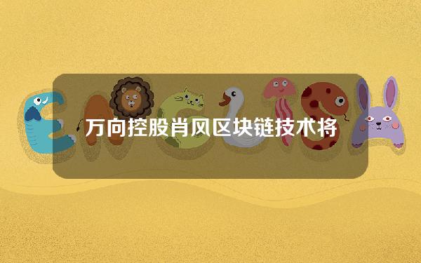 万向控股肖风区块链技术将助力金融市场基础