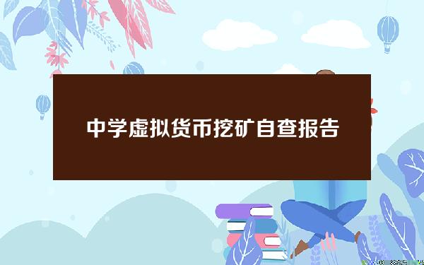 中学虚拟货币挖矿自查报告