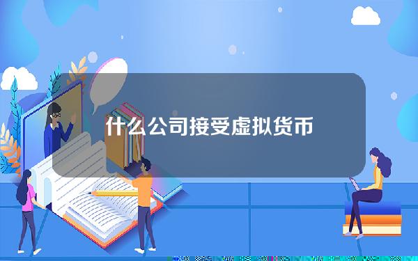 什么公司接受虚拟货币