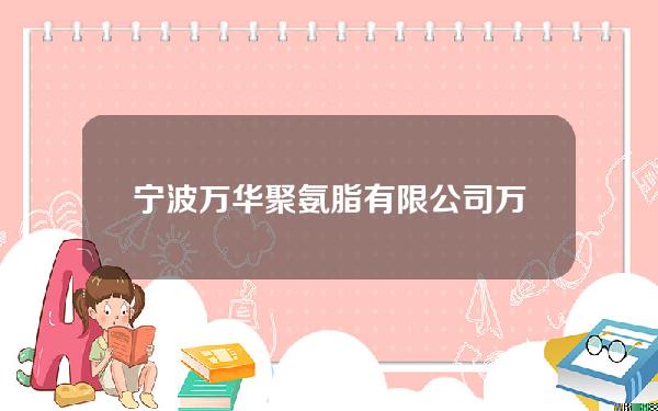 宁波万华聚氨脂有限公司(万华化学宁波能源贸易有限公司)