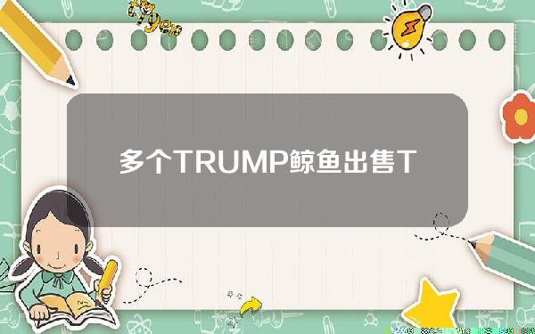 多个TRUMP鲸鱼出售TRUMP进行获利