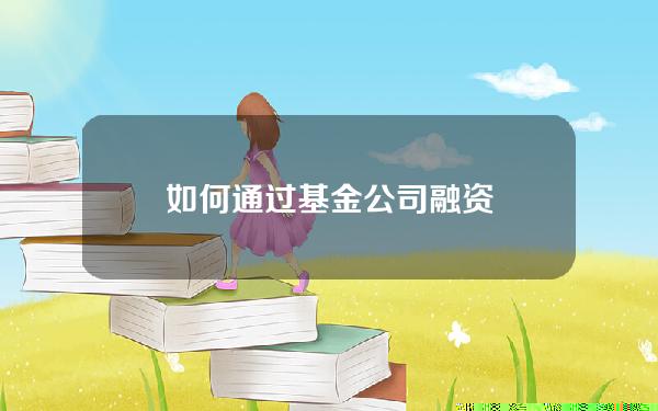 如何通过基金公司融资