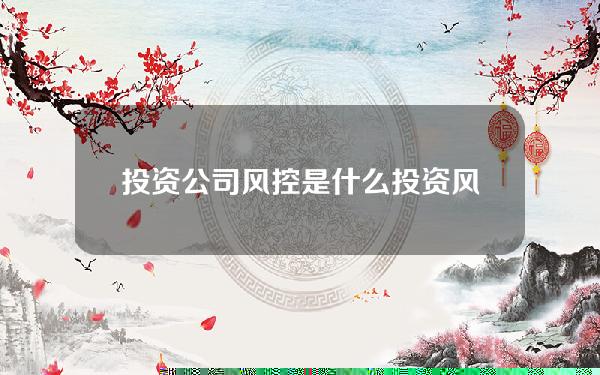 投资公司风控是什么(投资 风控)