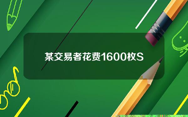 某交易者花费1600枚SOL买入COOL，亏损约15.2万美元