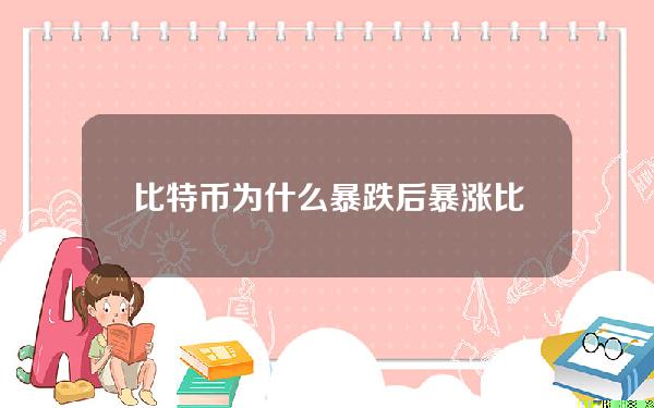 比特币为什么暴跌后暴涨？比特币不受马斯克影响的三个原因