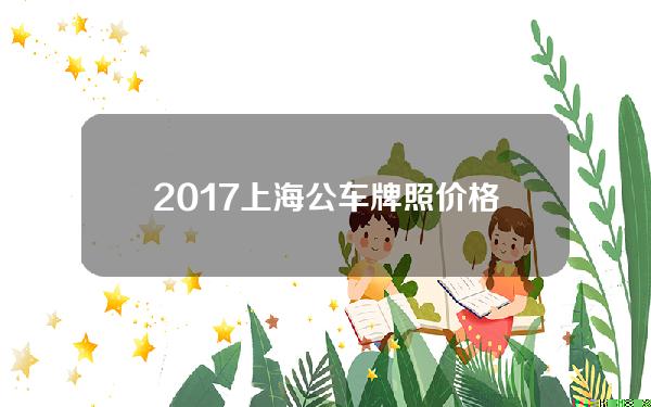 2017上海公车牌照价格(上海公车牌照价格行情)